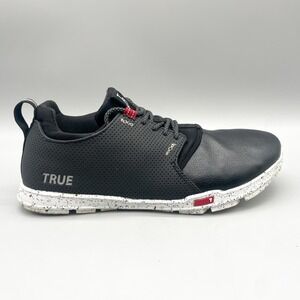 True Linkswear Mens 10 Original 1.2 Golf Shoes Black White Speckled Spikeless